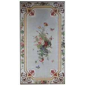 Large Oil On Canvas, Bouquets Of Flowers, Late 19th