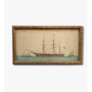 A Watercolor, Boat, 19th