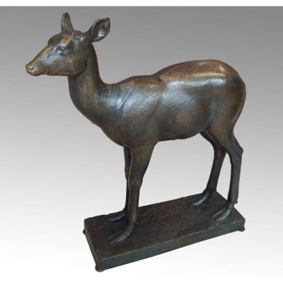 Bronze Deer By Eugene Guiraud