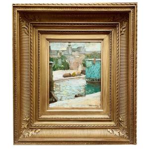 An Oil On Panel, Paris By Maurice Loutreuil