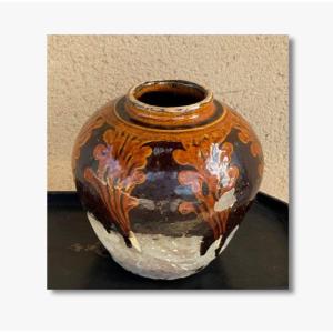 Glazed Terracotta Vase, Late 19th, Early 20th Century