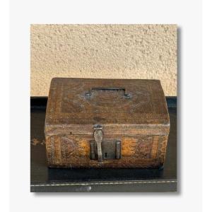 A 17th Century Embossed Leather Box
