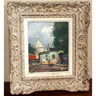 Oil On Canvas, Montmartre By A. Burger