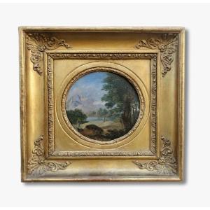 Oil On Panel, Landscape Attributed To Gabriel Perelle 