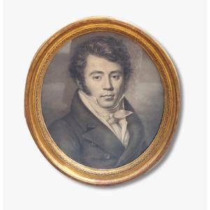 A Drawing, Portrait Of A Gentleman, 19th Century 