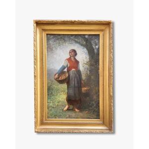 An Oil On Canvas, The Harvest, By Agustin Feyen Perrin 