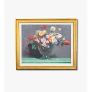 A Pastel, Nature-morte Au Bouquet De Fleurs By Lucien Victor De Scévola