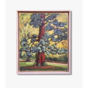 Oil On Canvas, Tree By Gustave Hervigo