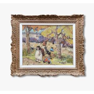 Oil On Canvas, Le Parc Des Batignolles By Marko Stupar