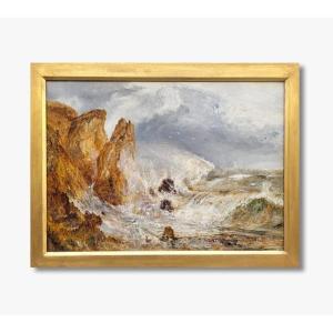 An Oil On Panel, Coastal Landscape By William Joseph Julius Bond