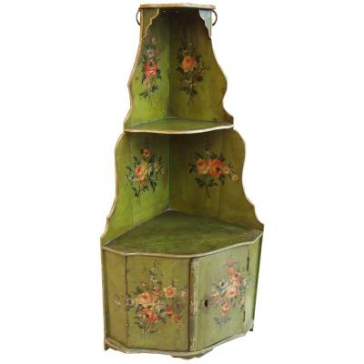 Hanging Corner Painted With Flowers XVIIIth