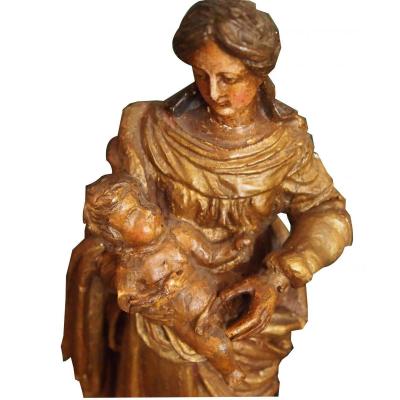 A Gilded Wooden Virgin XVIII