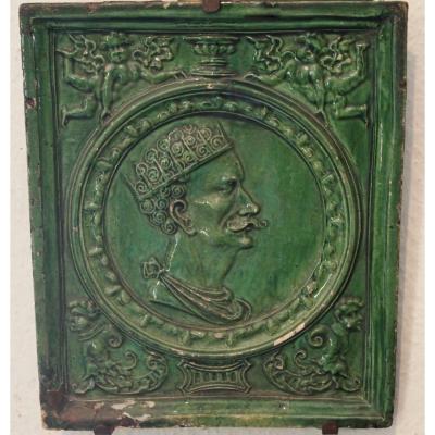 A Green Earthenware Plate XVII