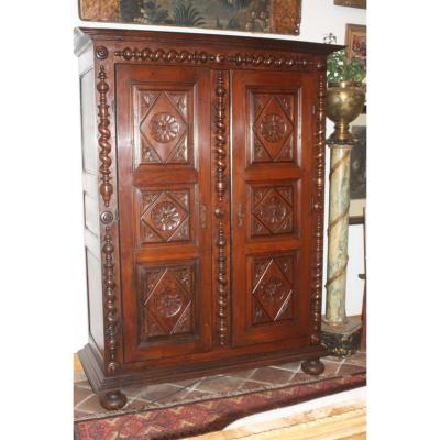 Wardrobe, Walnut, Louis XIII - Louis XIV