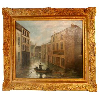 The Crue Of The Seine, Flood Ivry, Rue Jeanne Hachette. January 1910 By J. Boucher