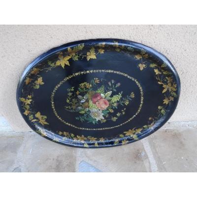 A Napoleon III Maché Paper Tray