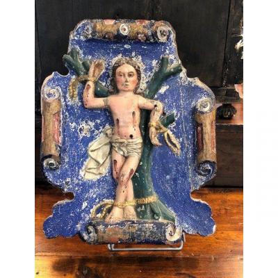 Saint Sebastian In Wood Early 17th