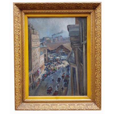 Oil On Cardboard, Factory Outlet By Emile Tatin