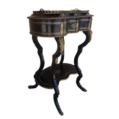 A Napoleon III Blackened Wood Planter