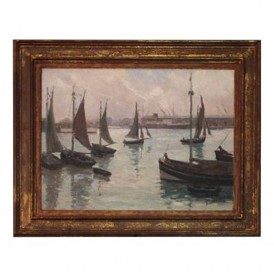 Oil On Canvas Marine