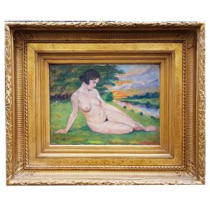 Oil On Canvas Nude By Albert Sebille