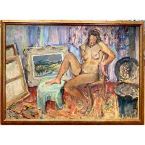 Raymond Espinasse (1897-1985) - Nude In The Studio