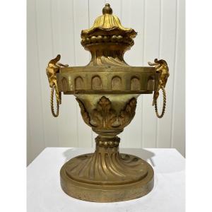 Fire Pot In Gilt Bronze Napoleon III Period