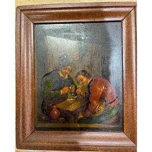 XIXth Century Painting On Sheet Metal