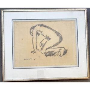 Marcel-lenoir (1872-1931) Study Of A Kneeling Woman 