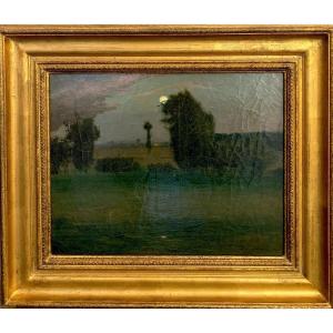 Raoul André Ulmann (1867-1941) "moonlight Over The Countryside"