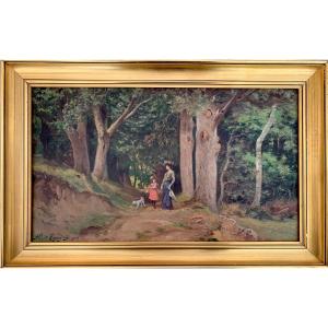 Albert Regagnon (1874-1961) Oil On Wood "bigorre, July 8, 1905"