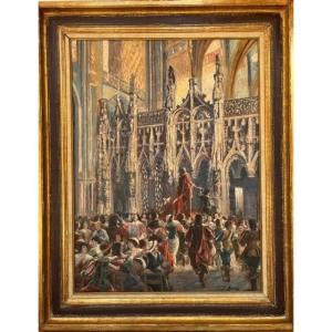 Painting "saint Cecilia Cathedral Of Albi" By Georges Maury
