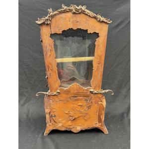 Miniature Sedan Chair In Napoleon III Marquetry