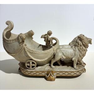 Elegant Biscuit Porcelain Bowl From The Napoleon III Era