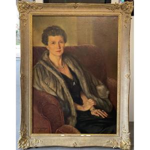 Oswald Poelzelberger (1893 - 1966) - Portrait Of A Woman