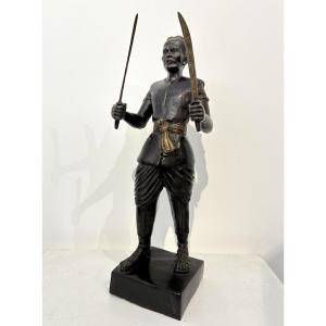 Japanese Warrior With Two Swords – 20th Century