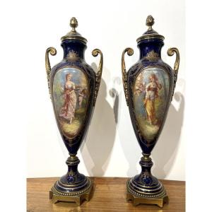 Pair Of Sèvres Porcelain Vases
