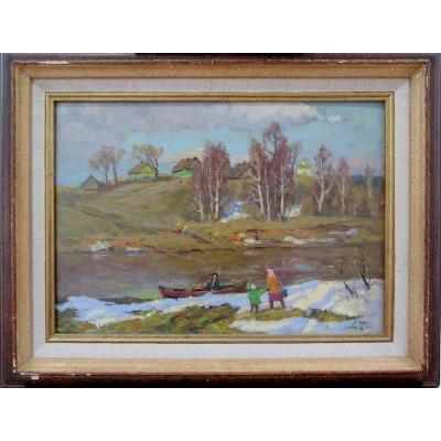 Russian School: Women And Children