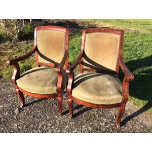 Pair Of Charles X Armchairs