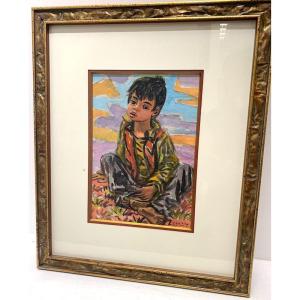 René Gaston-lagorre (1913-2004) Gypsy Child