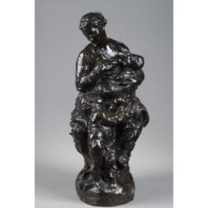 "charity" Also Called "motherhood" - Aimé-jules Dalou (1838-1902)