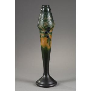 Vase With Sloes - Daum