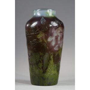 Vase With Clematis - émile Galle (1846-1904)