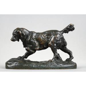 Spaniel No. 1 - Antoine-louis Barye (1796-1875)