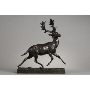 Running Fallow Deer - Pierre-jules Mene (1810-1879)