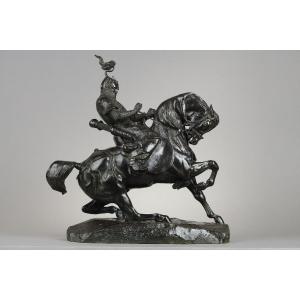 Tartar Warrior Stopping His Horse - Antoine-louis Barye (1796-1875)