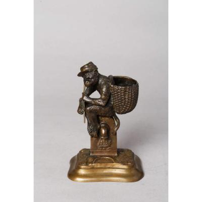 Monkey Match Holder - Christophe Fratin (1801-1864)