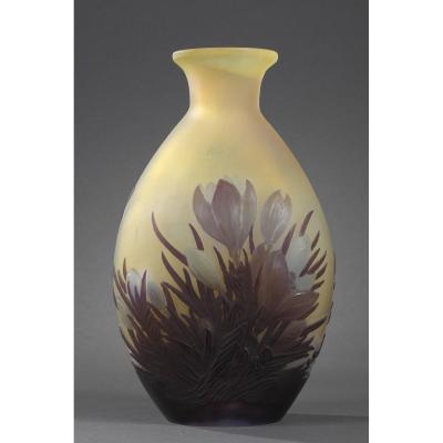 Crocus Soufflé Vase - Ets Gallé