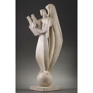 Angel With The Lyre - Jan And Joël Martel (1896-1966)
