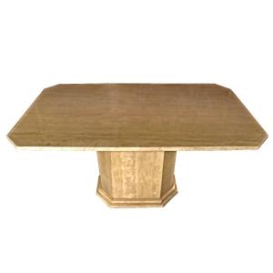 Large Center Table 1970 In Travertine